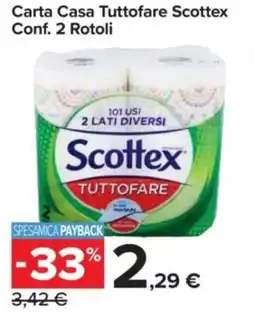 Carrefour Express Carta Casa Tuttofare Scottex offerta