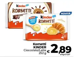 Coop Kornetti KINDER Cioccolato/Latte offerta