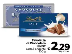 Coop Tavoletta di Cioccolato LINDT Latte/Fondente offerta