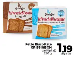 Coop Fette Biscottate GRISSINBON offerta