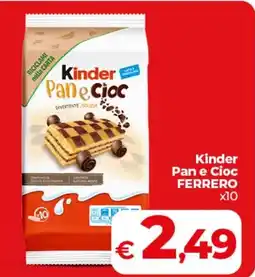 Coop Kinder Pan e Cioc FERRERO offerta