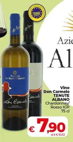 Coop Vino Don Carmelo TENUTE ALBANO Chardonnay/ Rosso IGP offerta