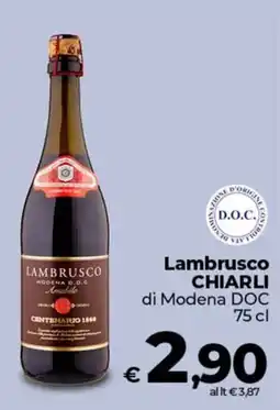 Coop Lambrusco CHIARLI di Modena DOC offerta