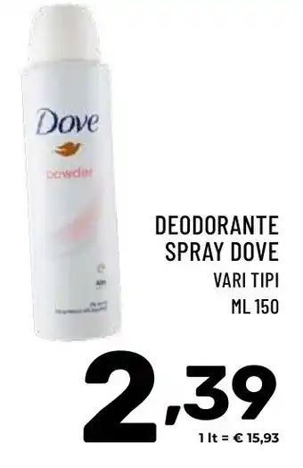Il Centesimo Deodorante spray DOVE offerta
