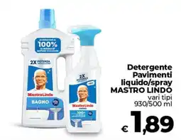 Coop Detergente Pavimenti liquido/spray MASTRO LINDO offerta
