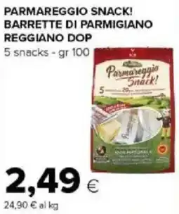 Tigre Amico Parmareggio snack! barrette di parmigiano reggiano dop offerta
