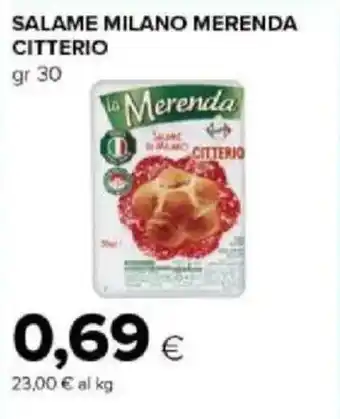 Tigre Amico Salame milano merenda CITTERIO offerta