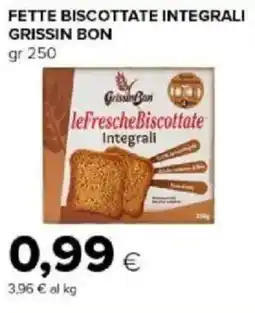 Tigre Amico Fette biscottate integrali GRISSIN BON offerta