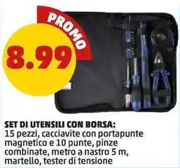 PENNY Set di utensili con borsa offerta