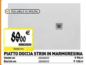 Piatto doccia strin in marmoresina