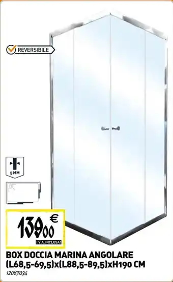 Box doccia marina angolare