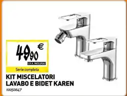 Tecnomat Kit miscelatori lavabo e bidet karen offerta