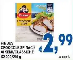 DEM Findus croccole spinaci/ ai semi/classiche x2 offerta