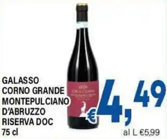 DEM Galasso corno grande montepulciano d'abruzzo riserva doc offerta