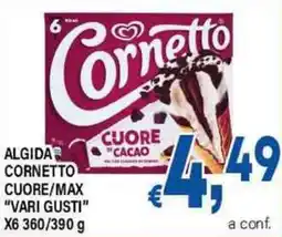 DEM Algida cornetto cuore/max x6 offerta