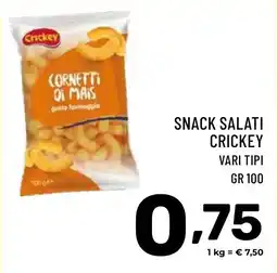 Il Centesimo Snack salati CRICKEY offerta