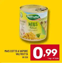 Il Centesimo Mais cotto a vapore VALFRUTTA offerta