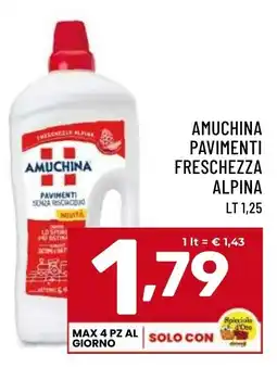 Il Centesimo Amuchina pavimenti freschezza alpina offerta