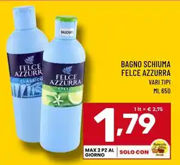 Il Centesimo Bagno schiuma FELCE AZZURRA offerta