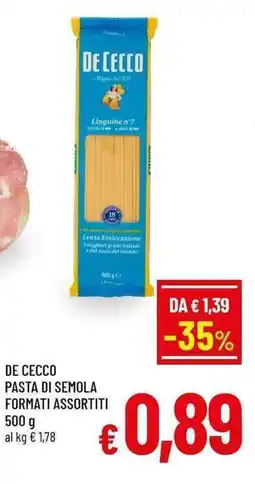 A&O De cecco pasta di semola offerta