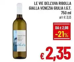 A&O Le vie dell'uva ribolla gialla venezia giulia i.g.t. offerta