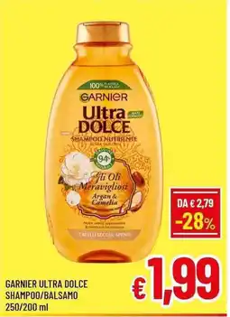 A&O Garnier ultra dolce shampoo/balsamo offerta