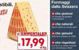DEM Emmentaler formaggi dalla svizzera offerta