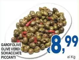 DEM Garofolive olive verdi schiacciate piccanti offerta