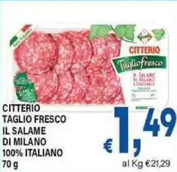 DEM Citterio taglio fresco il salame di milano 100% italiano offerta