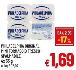 A&O Philadelphia original mini formaggio fresco spalmabile offerta