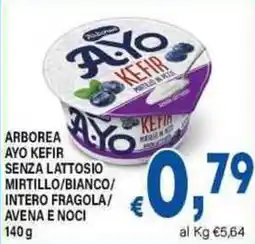 DEM Arborea ayo kefir senza lattosio mirtillo/bianco/ intero fragola/ avena e noci offerta