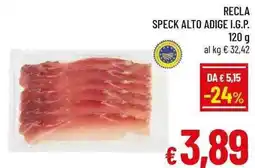 A&O Recla speck alto adige I.G.P. offerta