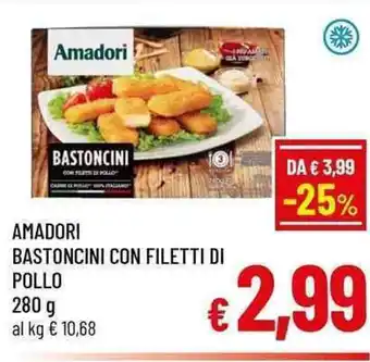 A&O Amadori bastoncini con filetti di pollo offerta