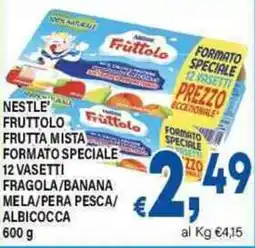 DEM Nestle fruttolo frutta mista formato speciale 12 vasetti fragola/banana mela/pera pesca/ albicocca offerta