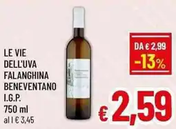 A&O Le vie dell'uva falanghina beneventano I.G.P. offerta