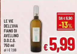 A&O Le vie dell'uva fiano di avellino D.O.C.G. offerta