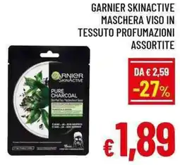 A&O Garnier skinactive maschera viso in tessuto offerta