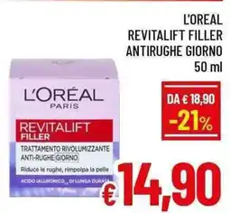 A&O L'oreal revitalift filler antirughe giorno offerta