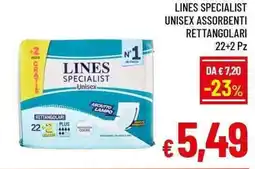 A&O Lines specialist unisex assorbenti rettangolari offerta