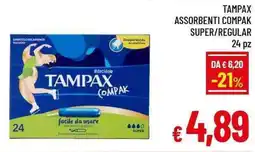 A&O Tampax assorbenti compak super/regular 24 pz offerta