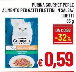 A&O Purina gourmet perle alimento per gatti filettini in salsa/ duetti offerta