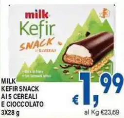 DEM Milk kefir snack a15 cereali e cioccolato offerta