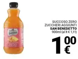 Supermercati Gulliver Succoso zero zuccheri aggiunti SAN BENEDETTO offerta