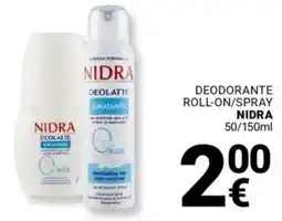 Supermercati Gulliver Deodorante roll-on/spray NIDRA offerta