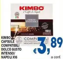 DEM Kimbo capsule compatibili dolce gusto intenso/ napoli x16 offerta