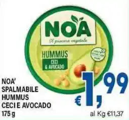 DEM Noa spalmabile hummus cecie avocado offerta