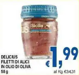 DEM Delicius filetti di alici in olio di oliva offerta