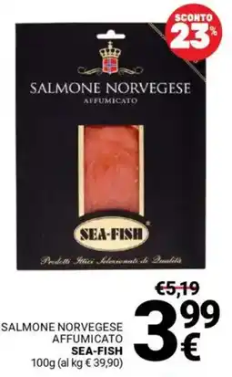Supermercati Gulliver Salmone norvegese affumicato SEA-FISH offerta