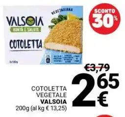 Supermercati Gulliver Cotoletta vegetale VALSOIA offerta
