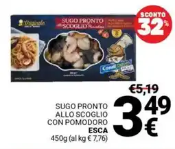 Supermercati Gulliver Sugo pronto allo scoglio con pomodoro ESCA offerta